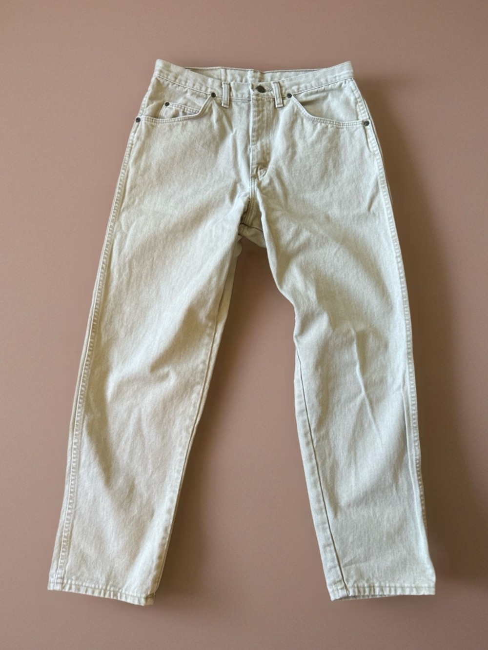 Wrangler Men’s Light Beige/Cream Jeans - Classic Back Pocket Style